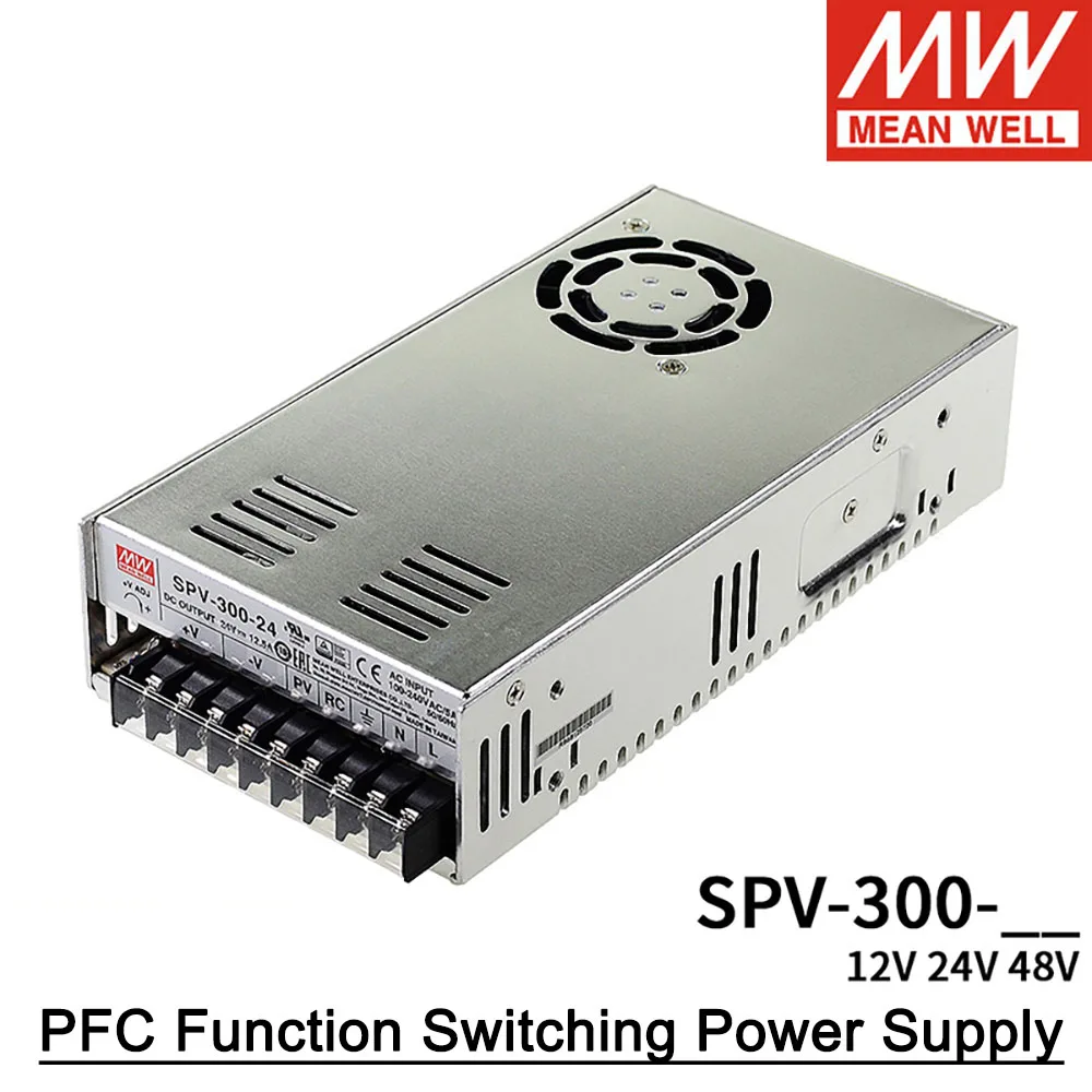

MEAN WELL SPV-300-24 24 В 12,5 А 300 Вт с одним выходом и функцией PFC Серия SPV-300