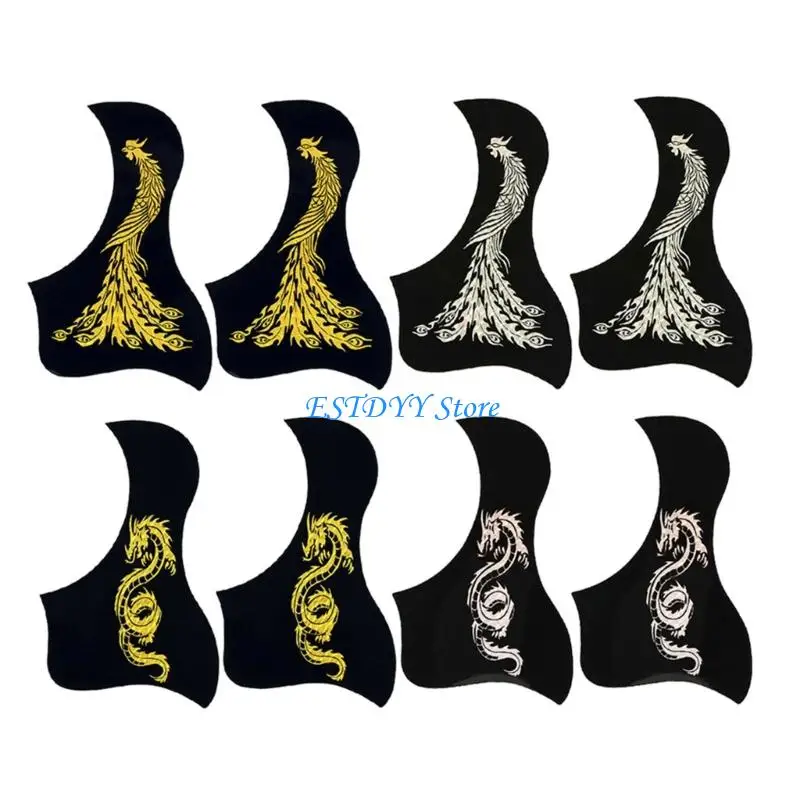G6DE 4/8pcs PVC Guitar Pickguard Anti-Scratch Guard Plate Folk Acoustic Guitar Adhesive Scratch Plate Pickguard Easy Install
