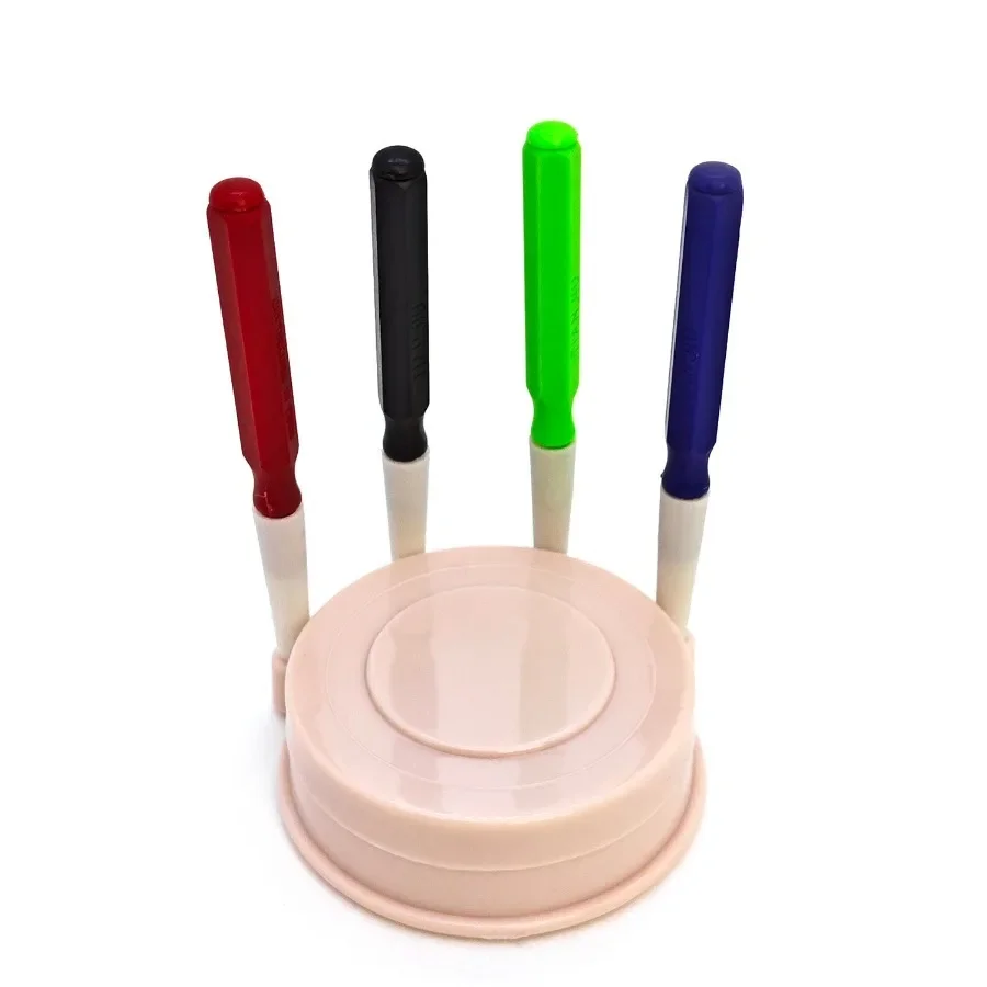 4Pcs Oil Pin Pen Dip + 1Pc Oiler Dish Tool Set Watch Cleaning Tool Hold Watch Oil Watch Repairing Accessory Tool for Watchmakers