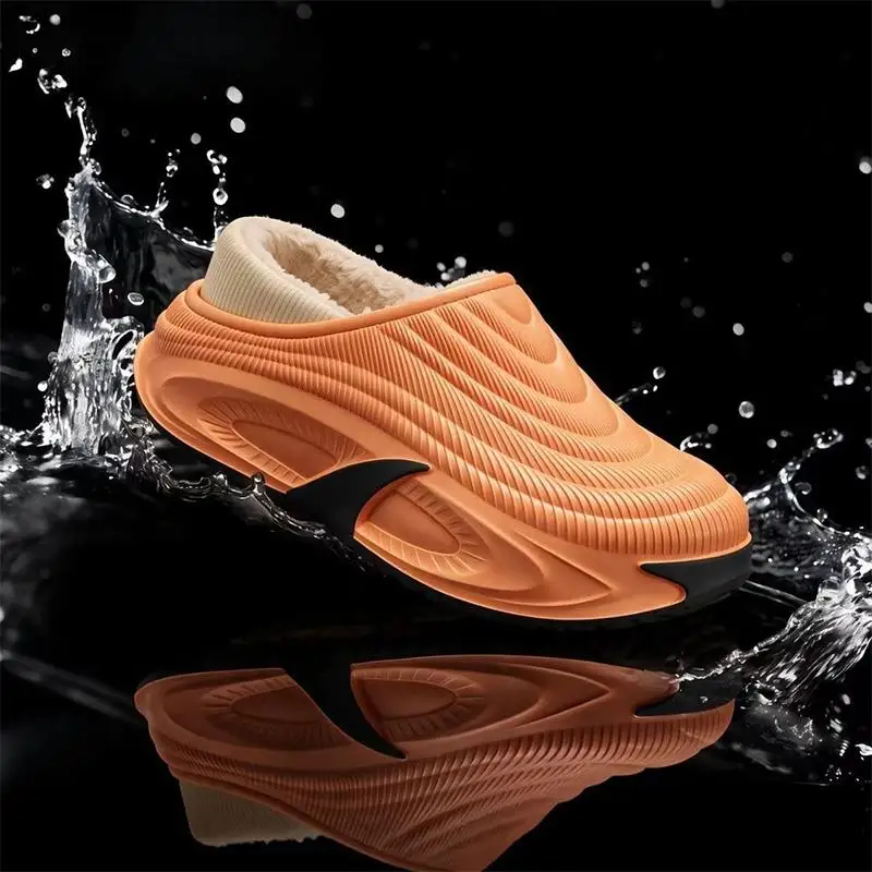 Herren Winter Plus Size 47 Warme Plüsch Wasserdichte EVA Hausschuhe Herren Dicke Sohle Indoor Hausschuhe Paar Rutschfeste Baumwollschuhe – Detail 5