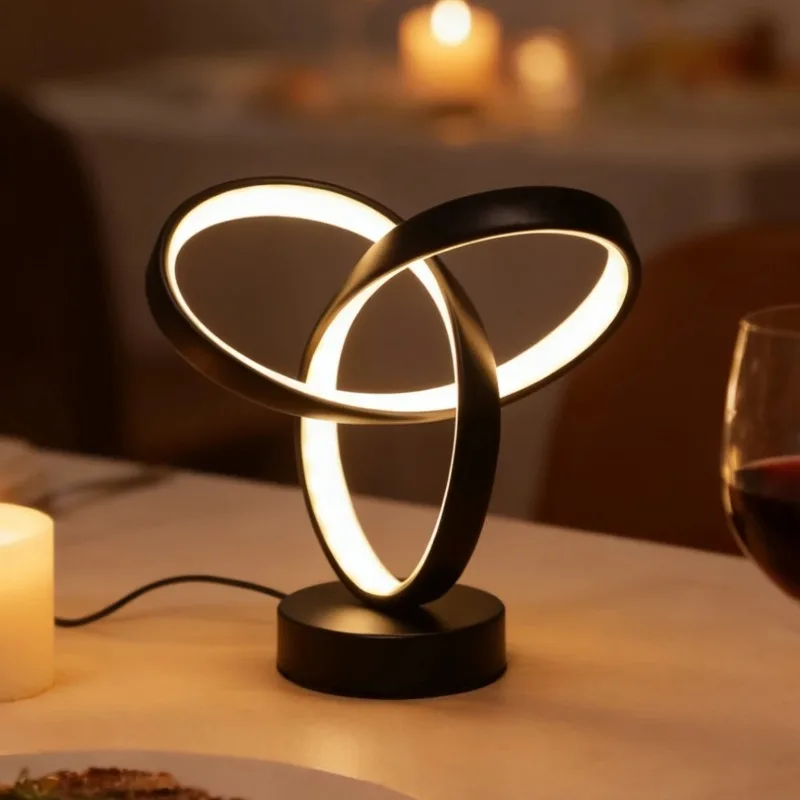 

Desk Lamp Modern Night Light Tri Color Infinite Dimming USB Creative Spiral Table Lamp Bedroom Living Room Bedside Table Decor