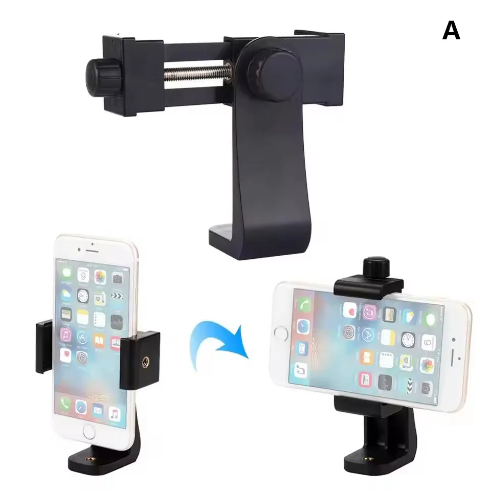 حامل تثبيت بمشبك يدور 360 درجة للهواتف المحمولة، حامل ثلاثي القوائم لعصا سيلفي Monopod