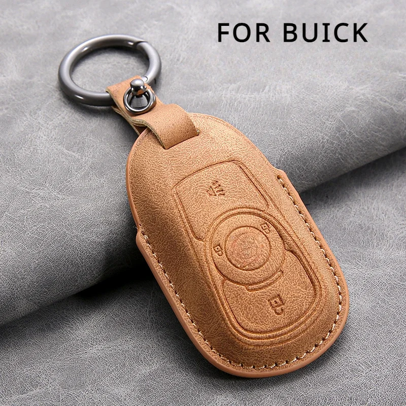 

Leather Car Remote Key Case Cover Shell for Buick Verano Envision Avenir Lacrosse Regal Encore Excelle Enclave Anthem Cascada