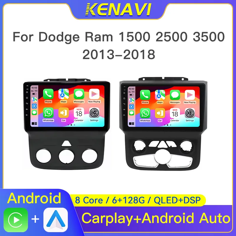 

Car Stereo Radio Multimedia Player For Dodge Ram 1500 2500 3500 (2013-2018) GPS RDS Carplay Android Auto Head Unit Touch Screen