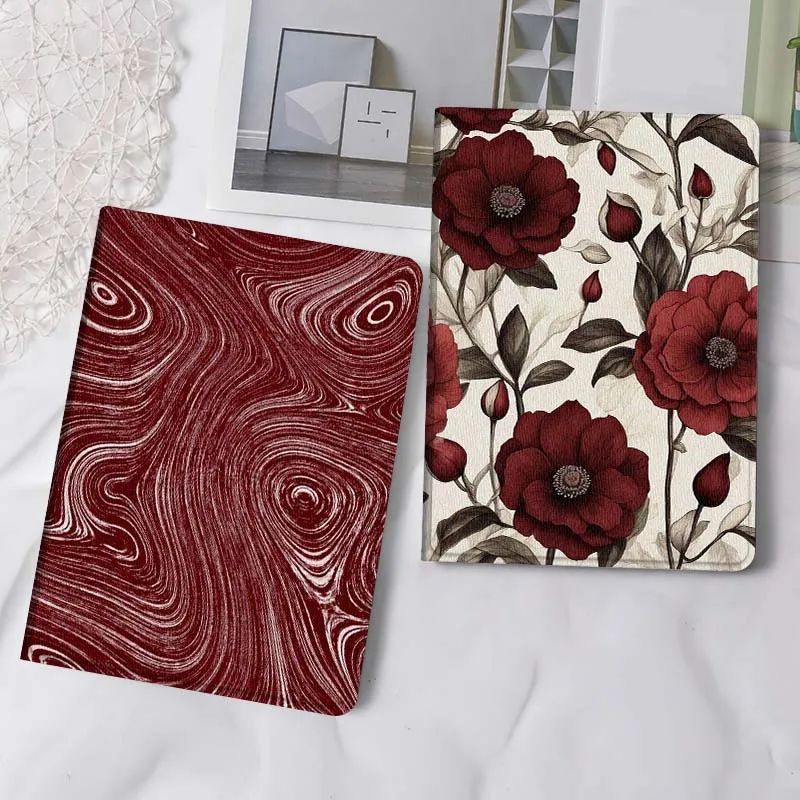 

Marble Swirl Red Pattern Gift Tablet Case For Samsung Tab Galaxy S6 S11 A A7 A8 A9 A11 10.1 10.4 10.5 Plus Lite