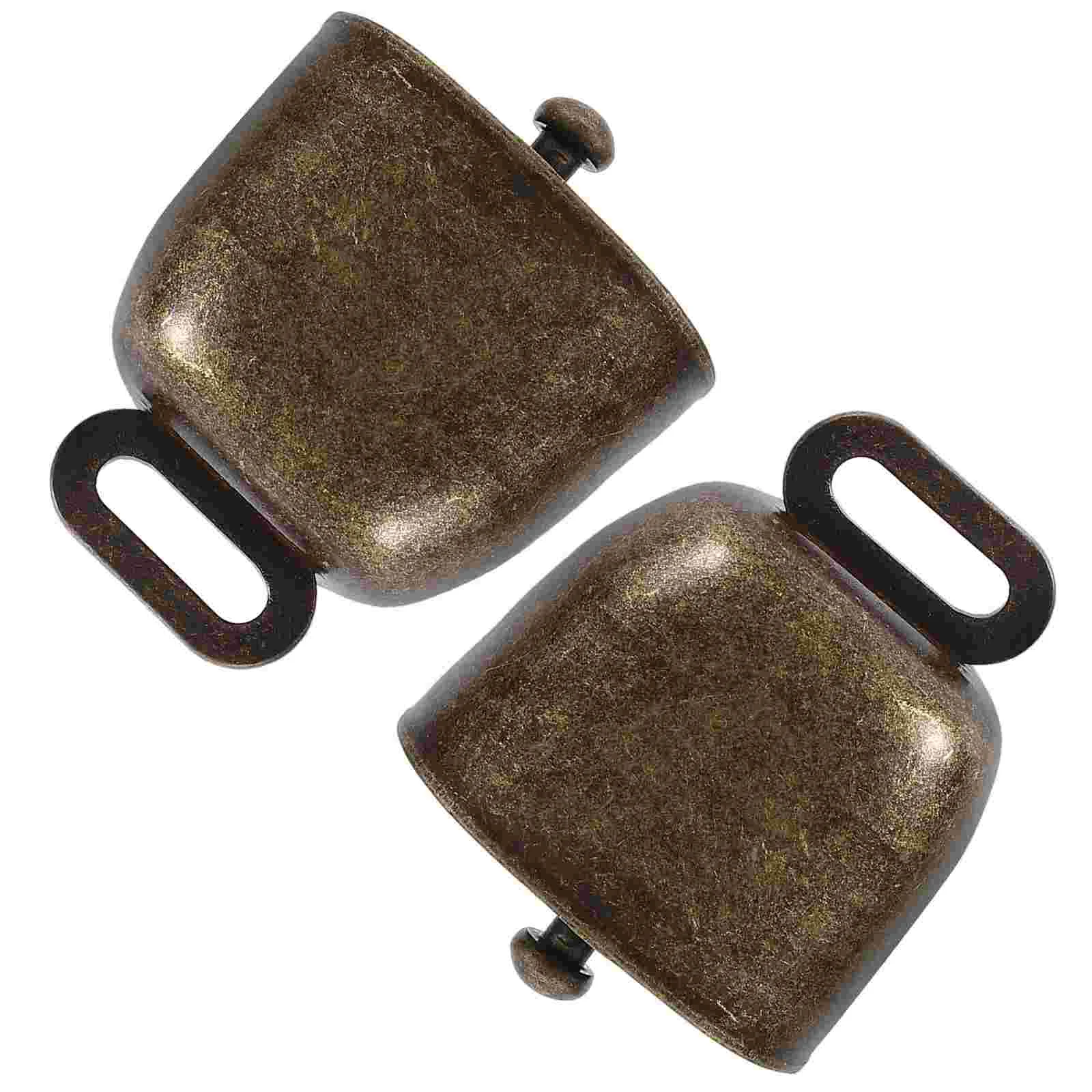 2 Pcs Bells with Handle Calling Square Outdoor Playset The Cowbells Noisemaker Child Football