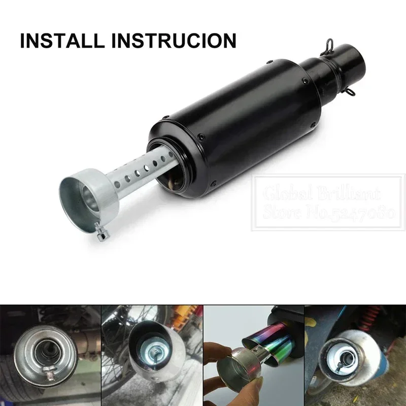 35mm/42mm/45mm/48mm/60mm Motorcycle DB Killer Noise Sound Eliminator Exhaust Adjustable Muffler Removable
