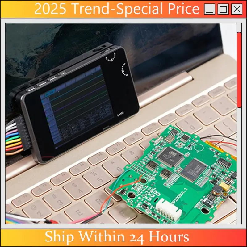 CHYY Top LA104 محلل المنطق الرقمي 2.8 "شاشة 4 قنوات راسم الذبذبات SPI IIC UART قابل للبرمجة 100 متر Sa/S معدل أخذ العينات القصوى #4