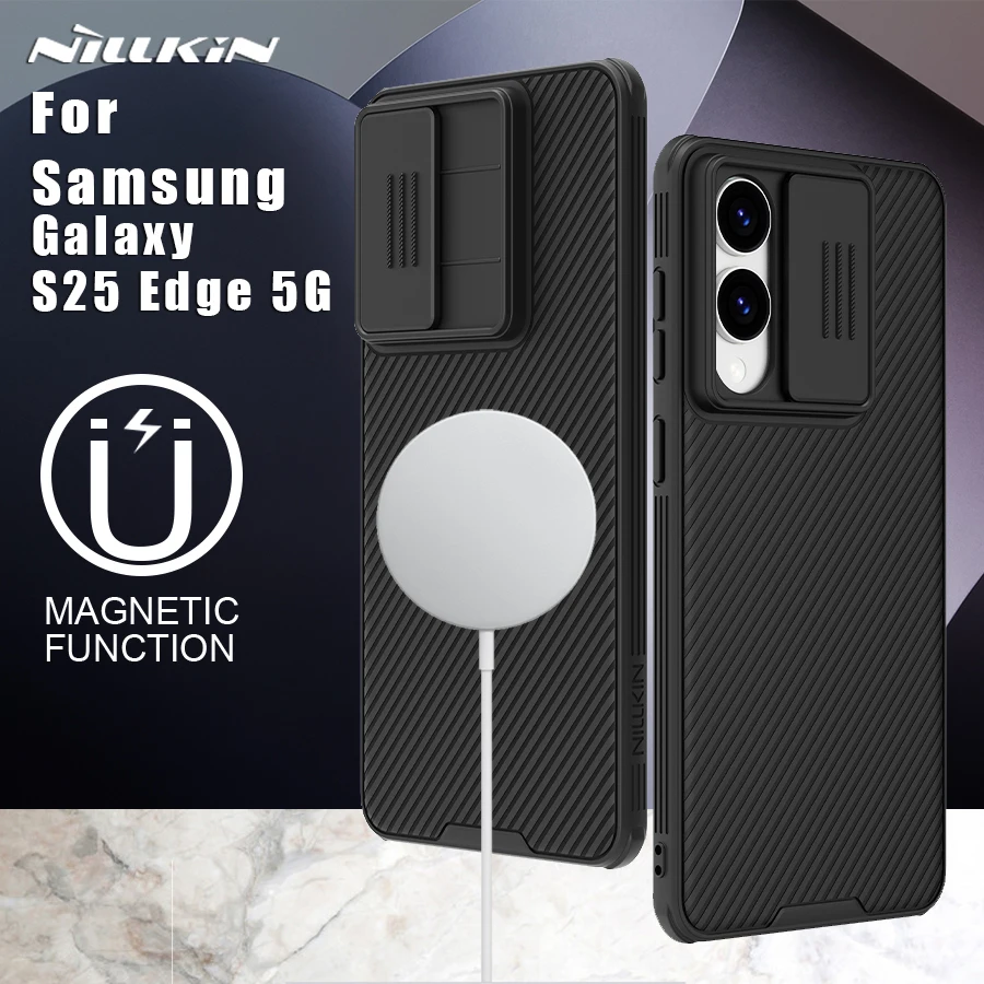 

Nillkin for Samsung Galaxy S25 Edge 5G Case Magnetic CamShield Pro Adapt Magsafe Back cover Camera Protection