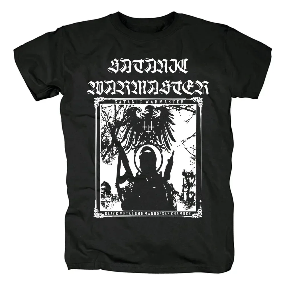 New Fashion Mens clothing Satanic Warmaster Black Heavy Metal Men T Shirt Cotton Tee Tops Harajuku Streetwear Hip Hop Tshirt