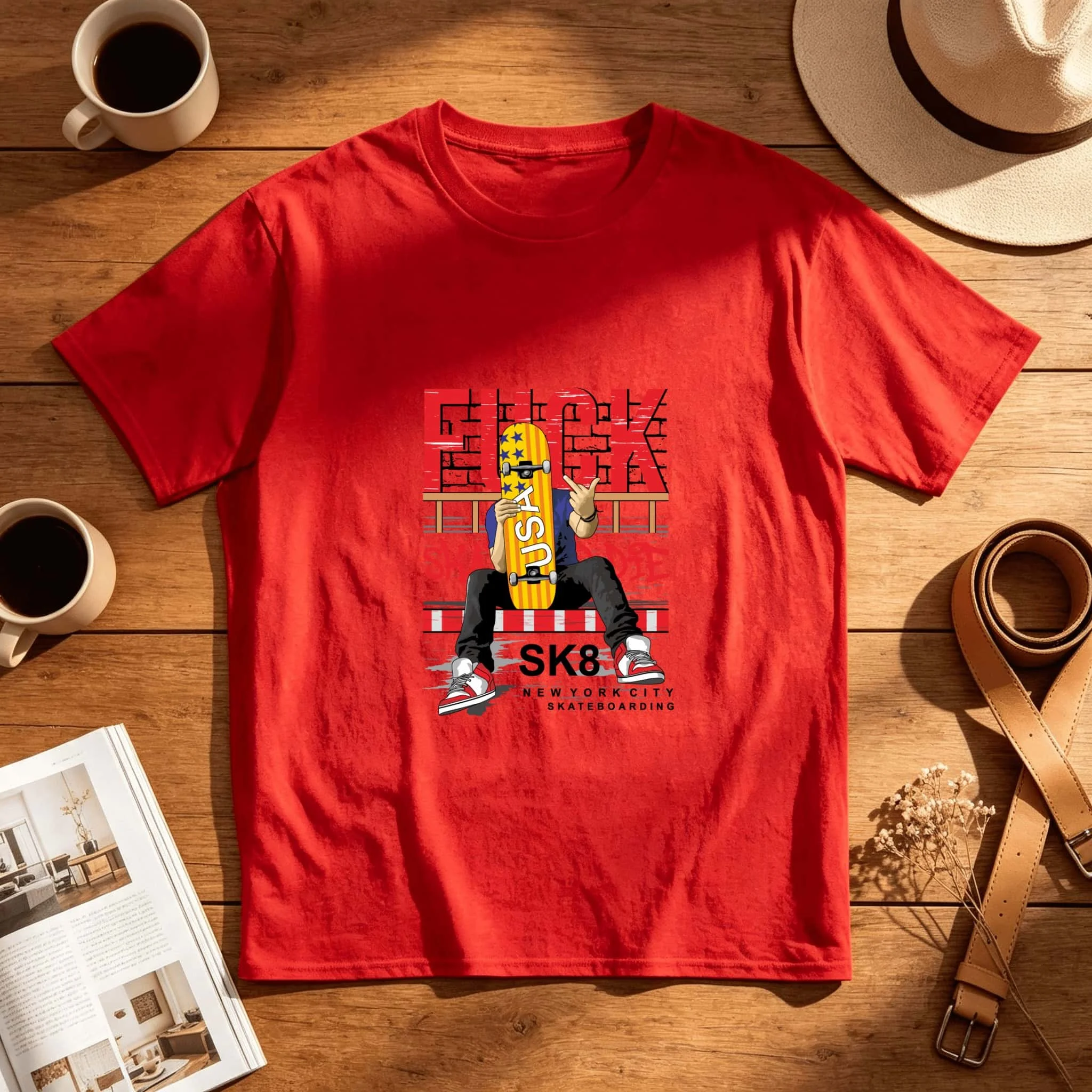 Never Let Fear Stop You Inspirational Poster Soft Breathable Moisture Wicking Tee
