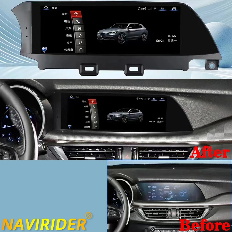 For Alfa Romeo Giulia Stelvio 2016 2017 2018-2024 Car Multimedia Stereo Touch Screen GPS Navi Auto Carplay