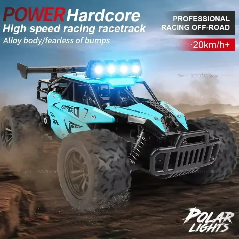 新型RC合金製カー 1/16スケール オフロード クライミング 2WD LEDライト 20KM/H 高速 ラジコンカー おもちゃ 男の子 女の子 子供向けギフト