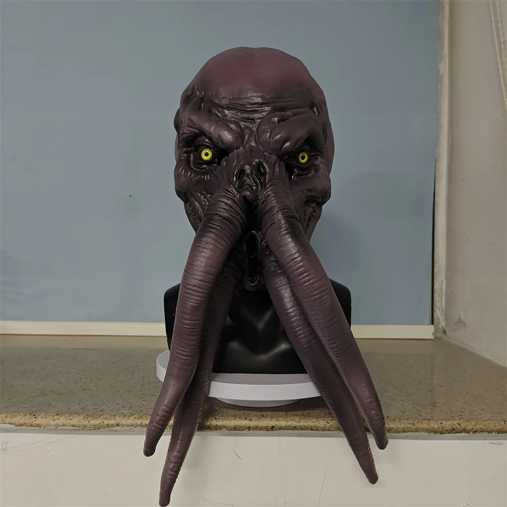 Baldur's Gate 3 Mind Flayer Latex Mask Halloween Horror Dream Guardian Cosplay Illithid Mask Horror Party Octopus Demon Mask