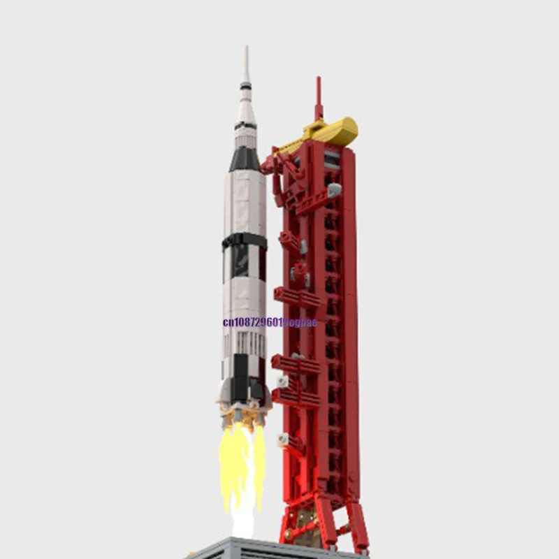 NEW 954PCS Space Launch Vehicle rocket Saturn V Launch Tower model DIY creative ideas Child Toy christmas Gift technologyBlocks