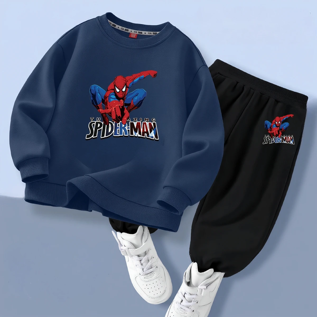 الأولاد الرياضة السترة والسراويل قطعتين مجموعة سبايدرمان الأطفال ربيع جديد Sweatsuit الاطفال ملابس عادية تنفس #6