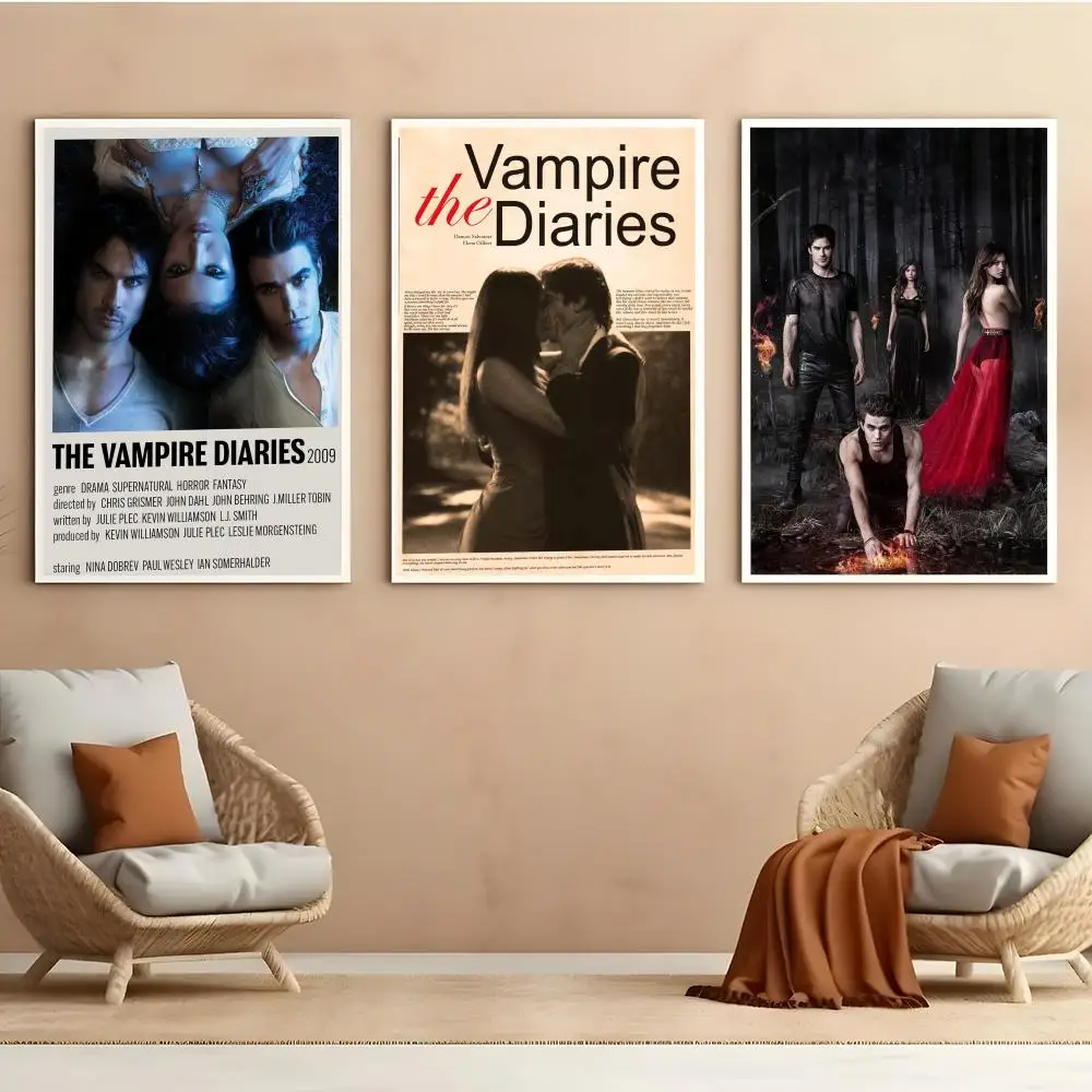 The Vampire Diaries Neat Edge Flat Appearance Rental Space Makeover 1PC HD Graphic Print Moisture Resistant Material Poster