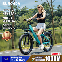 Electric bike 45 km/h 48V 20Ah 80KM autonomy-city/ATV adult Fat 26 tires-free fast delivery-BURCHDA AZ261000W