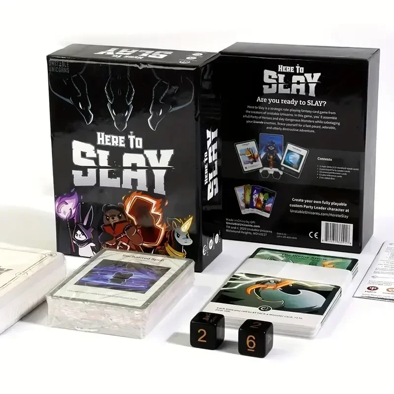 Here to Slay Here to Sleigh Holiday Expansion Pack Strategiczna gra karciana do odgrywania ról dla dzieci, nastolatków i dorosłych 2-6 graczy