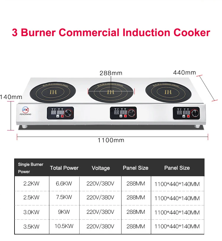 Warranty 3500W China Factory High Quality Commercial Electric Induction Cooker