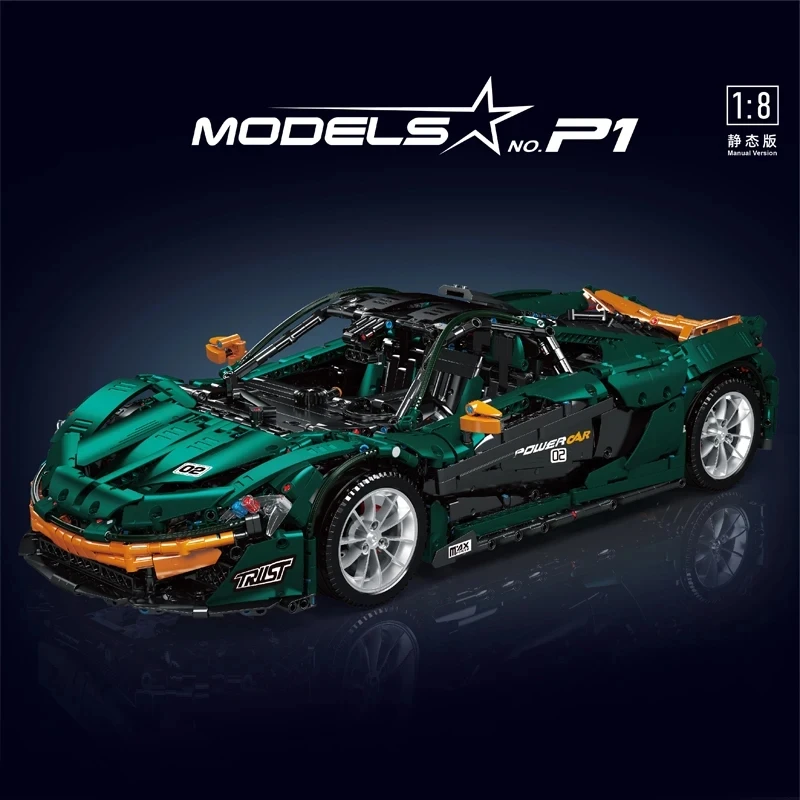 MOULD KING 13091 MOC Technical APP Electric P1 Speed Sports Car Model Building Blocks Bricks Puzzle Toy Christmas Gifts For Kids