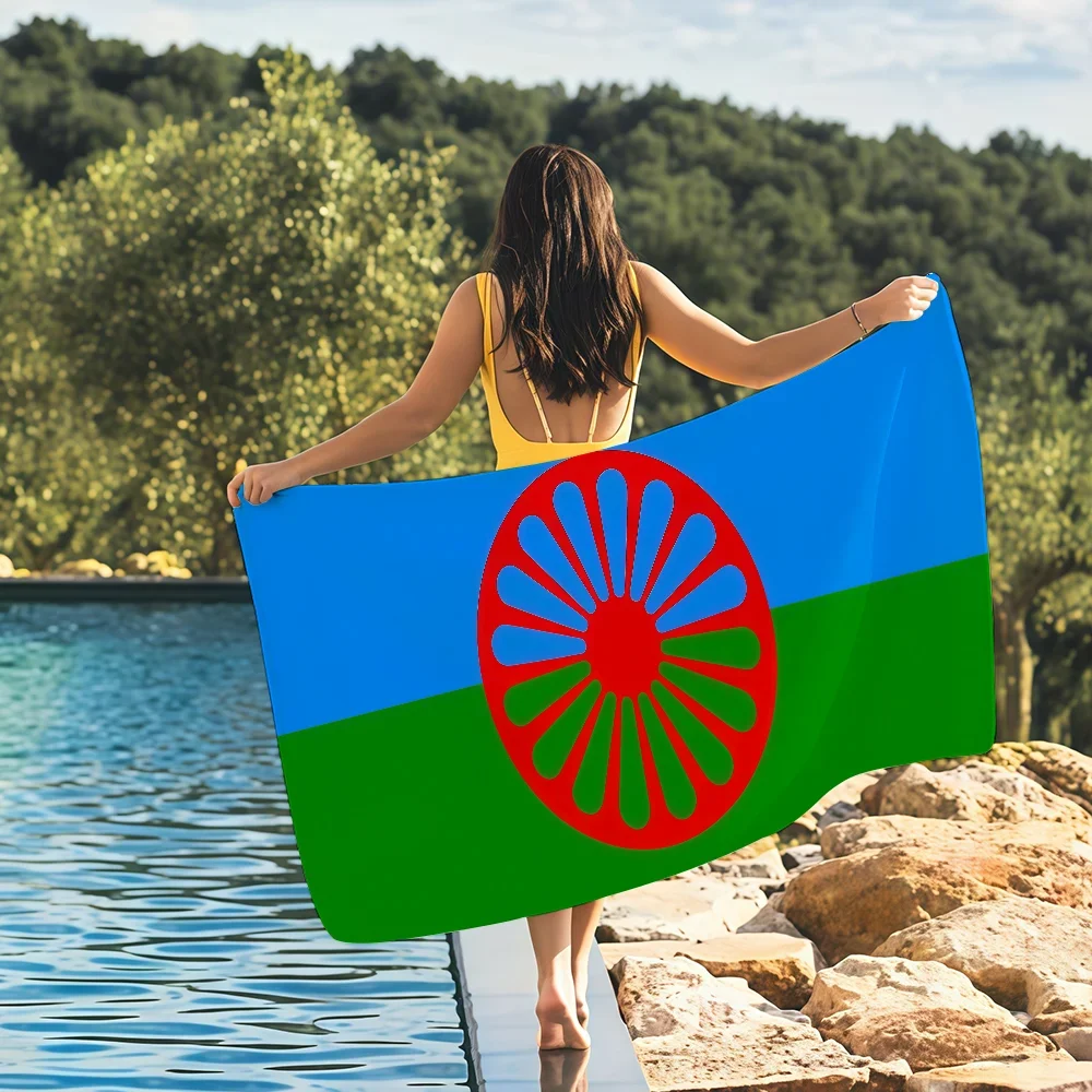 Gypsy Flag Towel Yoga Gym Yoga Gym Lightweight Portable for Swimming Beach Travel Sports Accessories Sandproof