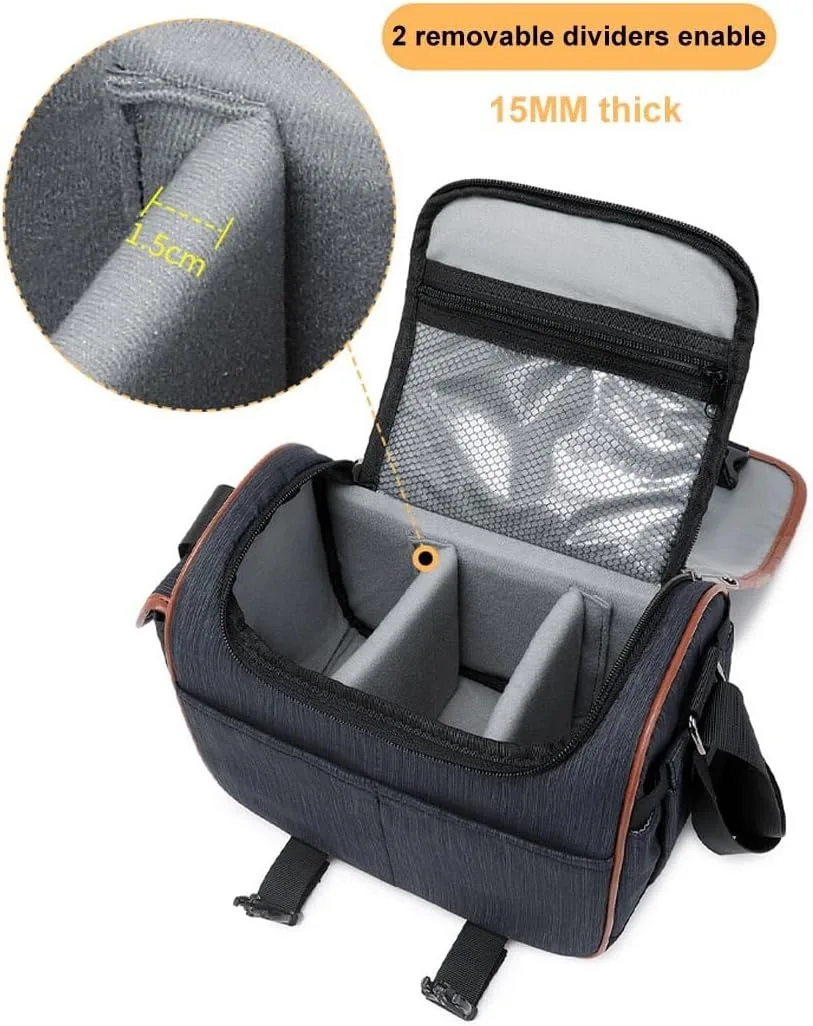 Camera Bag Case with Tripod Holder Waterproof Anti-Shock DSLR SLR Bag for Canon Nikon Sony Crossbody Shoulder Bag Women Men