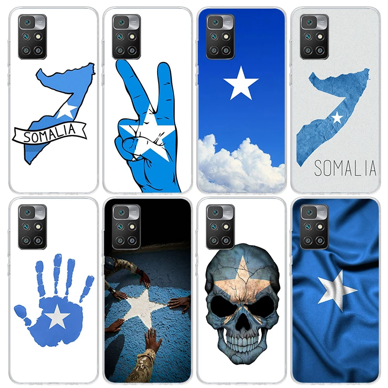 Somali Somalia National Flag Phone Case For Xiaomi Redmi 12 12C 10A 10C 10 9A 9C 9T 9 8 8A 7 7A 6 6A K40 K20 Pro S2 Soft TPU Bac