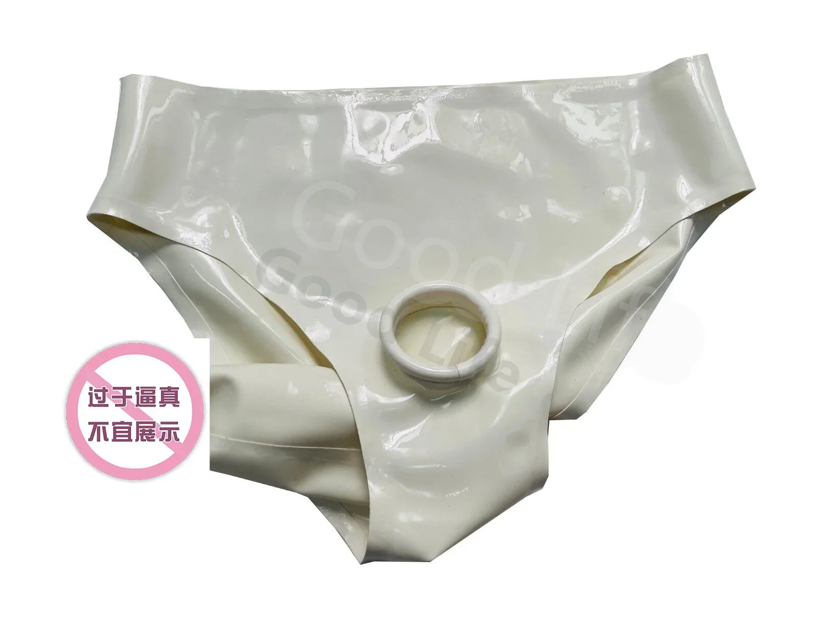 

Handmade Natural Latex underwear Men latex gummi brief Front hole ring hole with anus sheath 0.4mm custom made