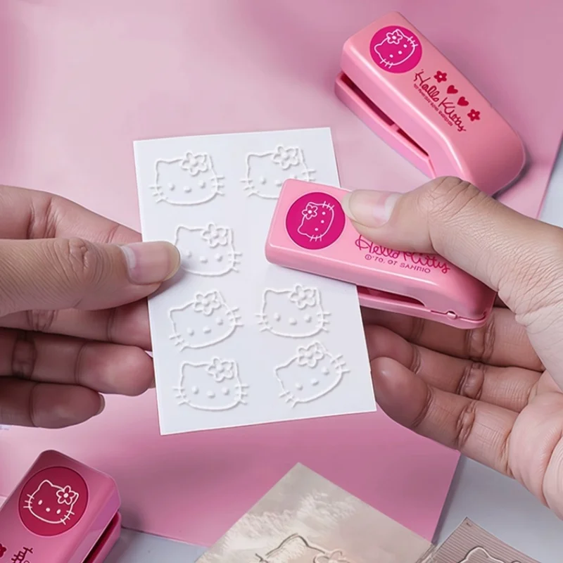 

2025 Anime Kitty Cat Embossing Tool Cute Cartoon DIY Logo Cat Planner Punching Machine Seal Birthday Holiday Gift