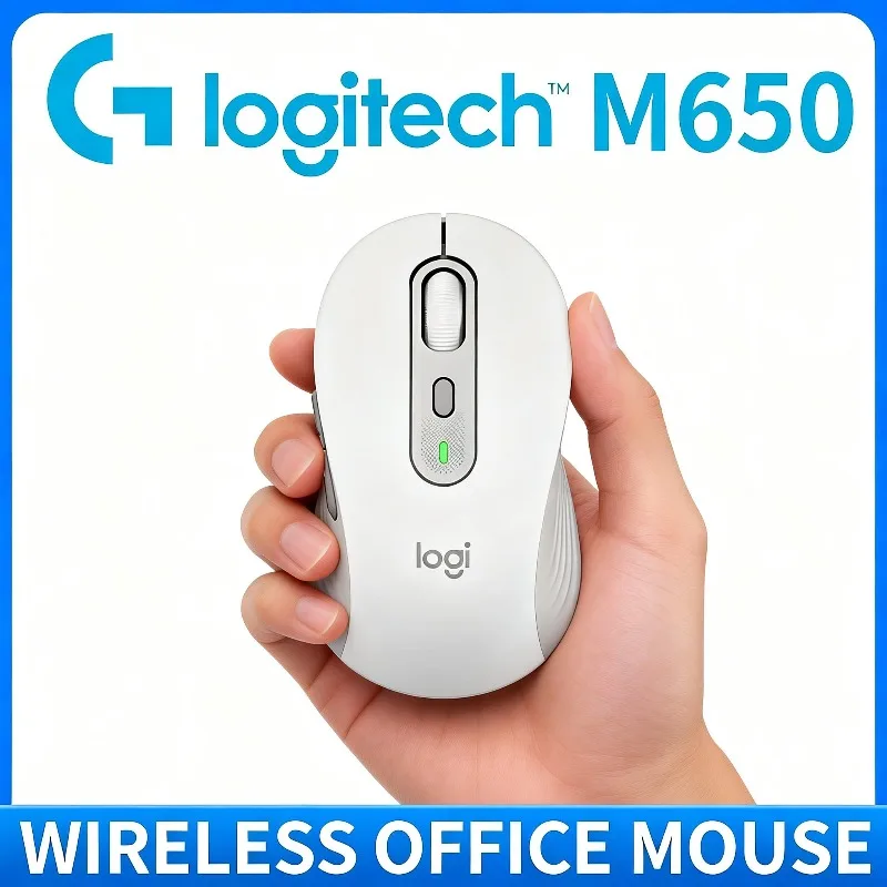 

Беспроводная мышь Logitech M650/M750 Universal Family, эргономичная, двухрежимная, для дома, настольных ПК и ноутбуков, с бесшумным кликом, компьютерные аксессуары