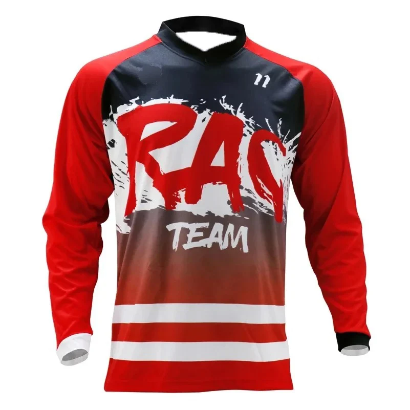 

Men Breathable Enduro Mountain Bike Motocross Jersey Mtb Cycling Top off Road Riding Quick Dry Fitness Wear Cycling Top