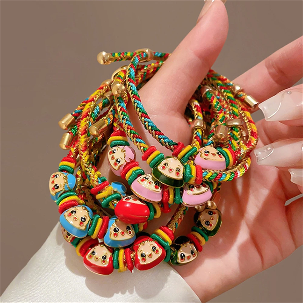 2023 New Selling Cute Cartoon Accessories Colorful Rope Bracelet for Children Adjustable Hand Rope Kindergarten Gift Wholesale