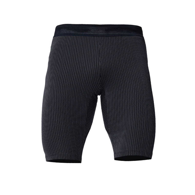 Herren Sommer Enge Laufsport Schnelltrocknende Shorts Kompressionshose Atmungsaktive Marathon-Fitnesshose mit Taschen