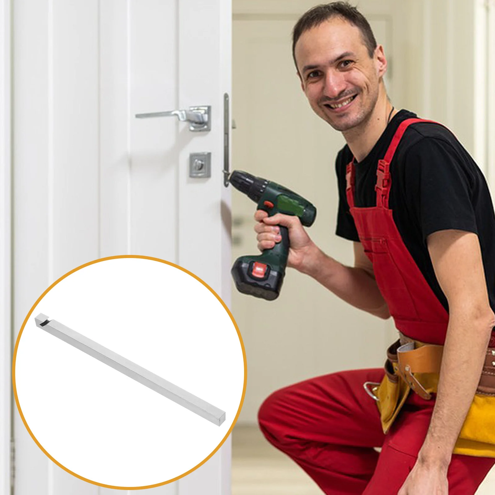

Door Strike Plate Bending Wrench Heavy Duty Metal Security Door Gap Adjuster Precise Frame Edge Bending Tool for Seam Alignment