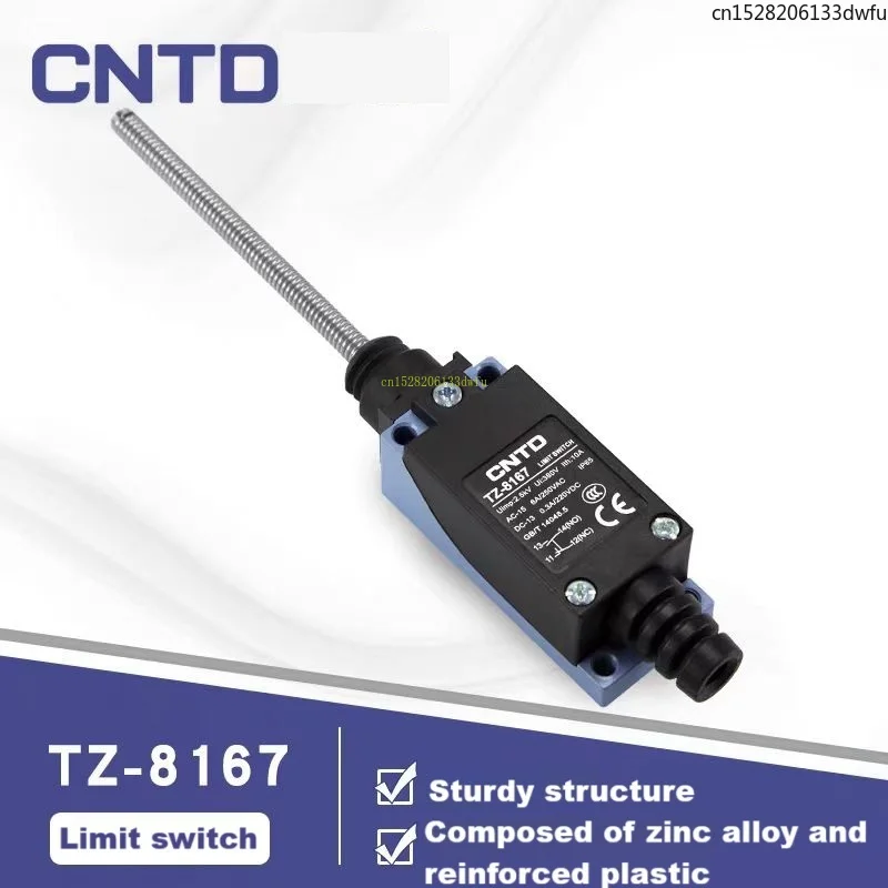 CNTD Micro Limit Travel Self Resetting TZ-8167 Travel with Rod Silver Contact Switch
