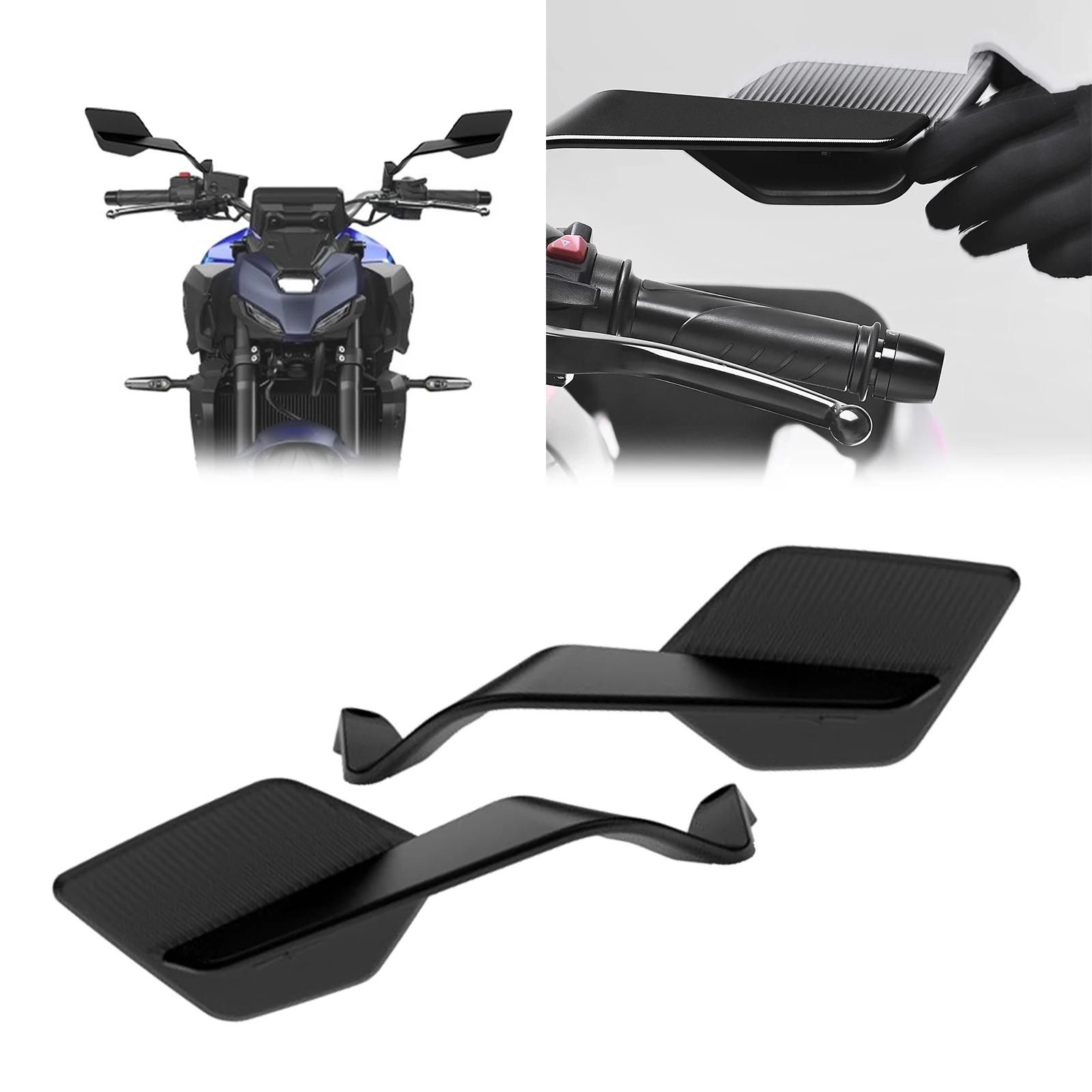 

For MT07 mt07 2014-2024 new rearviewmirror street car adjustable invisiblemirror fixed wing rotating side mirror MT-07