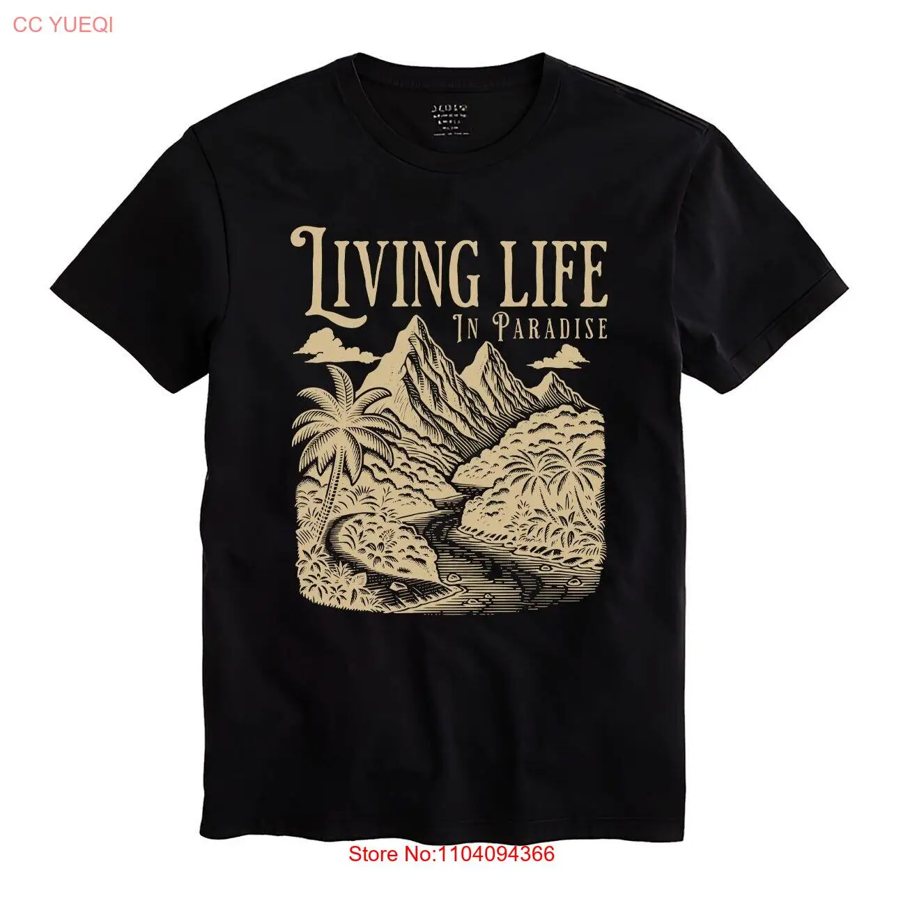 

Футболка Living Life Мужская унисекс Черная рубашка Размер S-5XL