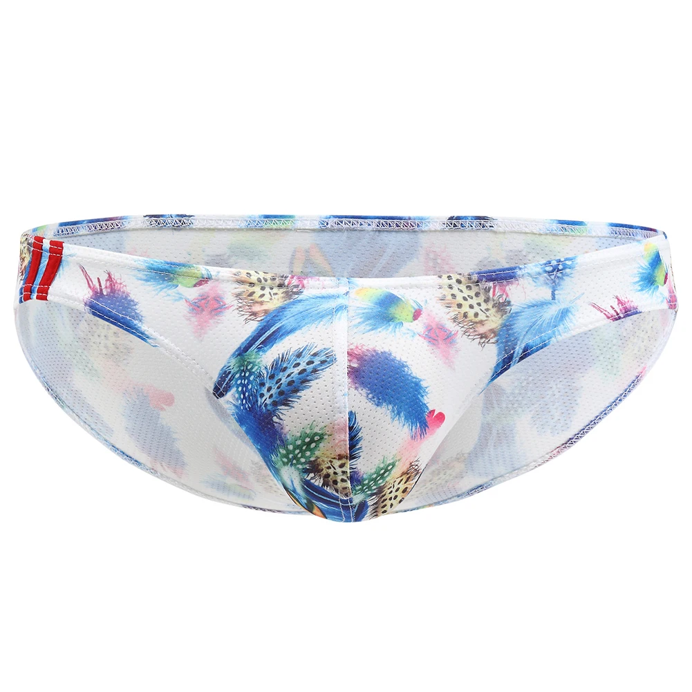 

Men's Breathable Low Rise Printed Brief Underwear with U Convex Pouch and Sexy Bikini Style for Everyday Comfort