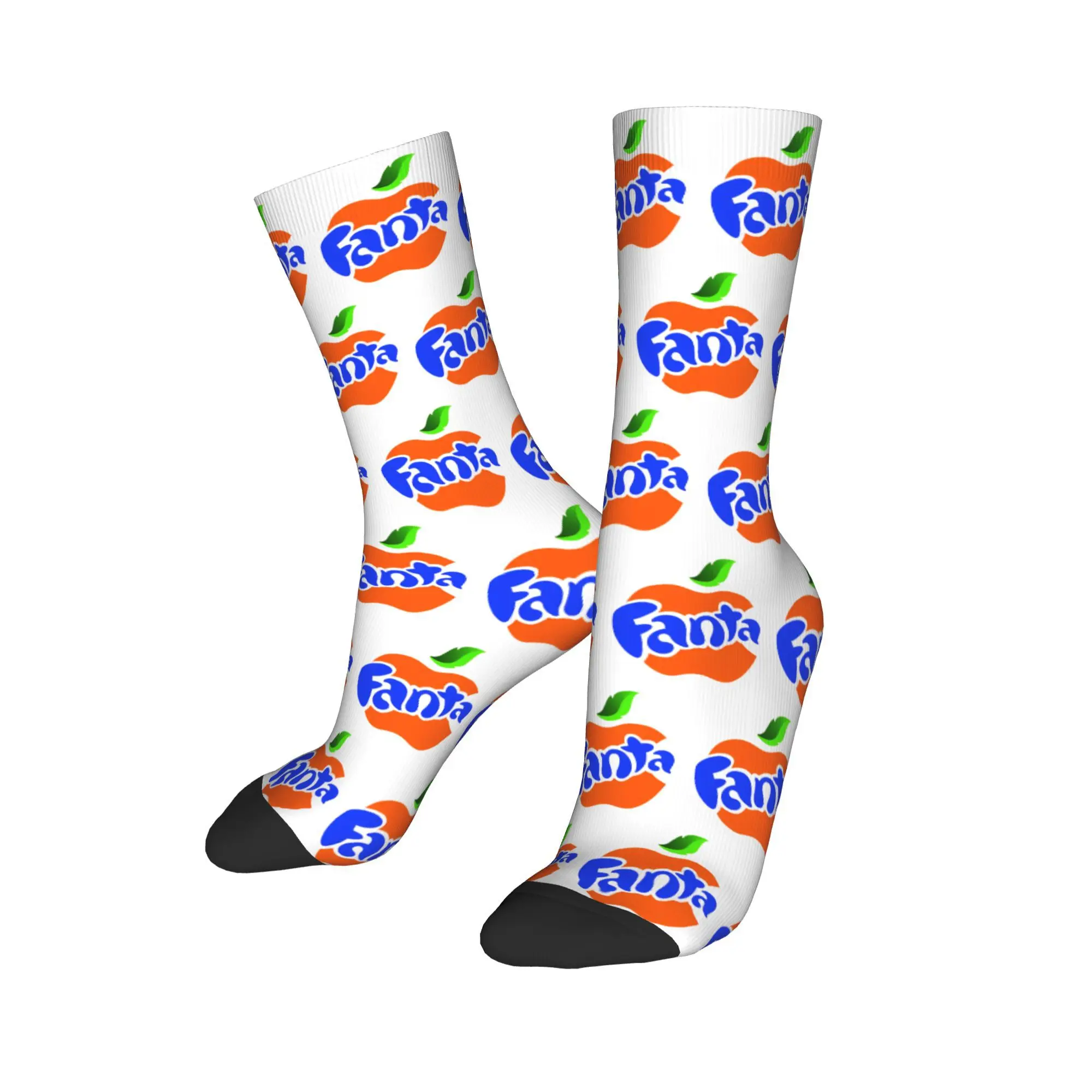 Otoño Invierno divertidos calcetines naranjas Fantas para hombres y mujeres calcetines de tubo medio antideslizantes,