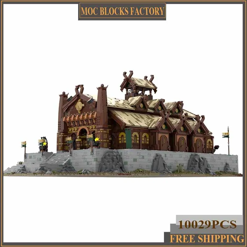 Rings Movie YcMoc Building Blocks UCS Medu seld Golden Hall Model Technology Bricks DIY Medieval Times LOTR Castle Children Toys