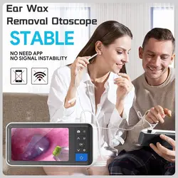 4.5 inch 1080P HD Screen Otoscope 3.9mm Ear Wax Camera Ear Scope Endoscope with 2500mAh Rechargeable Battery and 32GB SD Card