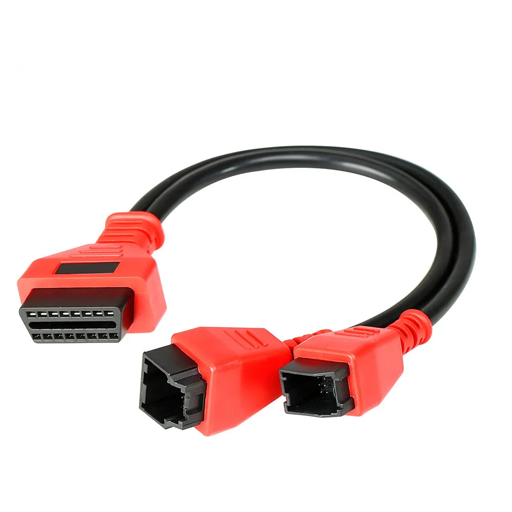 FCA 12+8 Pin Adapter to 16 Pin OBD cable Connector For Chrysler Jeep Dodge Fiat Work on MaxiSys/IM608 /Launch X431 V/OBDSTAR