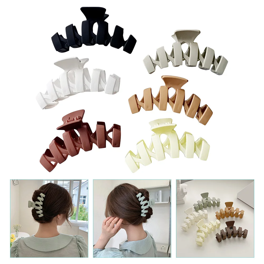 

6pcs Shark Thick Claw Women Styling Tool Jaw For Thin Women Clips Decorative Clips For Thick Hair Hair Accessories