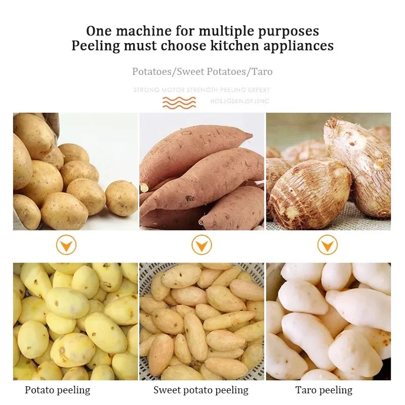 Commercial Potato Peeling Machine 120-250kg/h Popular Sweet Potato Peeler Potato Cleaning Machine