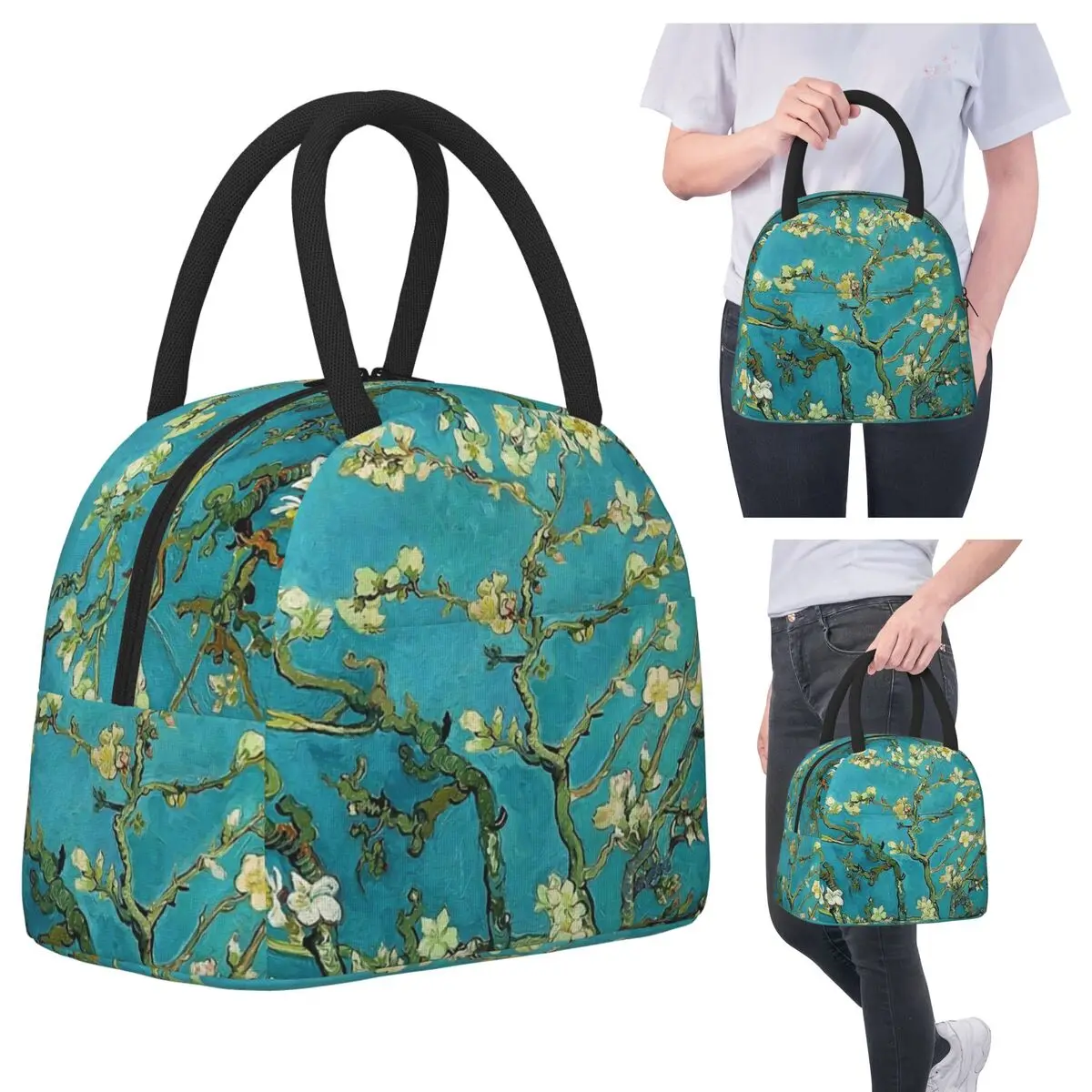 

Винсент Ван Гог Цветущее миндальное дерево Изолированная сумка для обеда для женщин Офисный холодильник Термальная коробка для еды Сумка Портативные коробки для завтрака