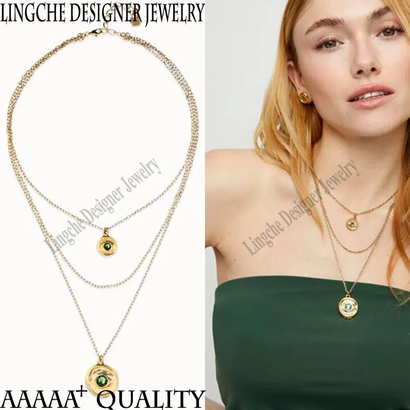 2026 New Original Spanish Designer Jewelry Creative Eye Shape Long Necklace Couple Accessories Christmas Gift Hip-hop Punk Style