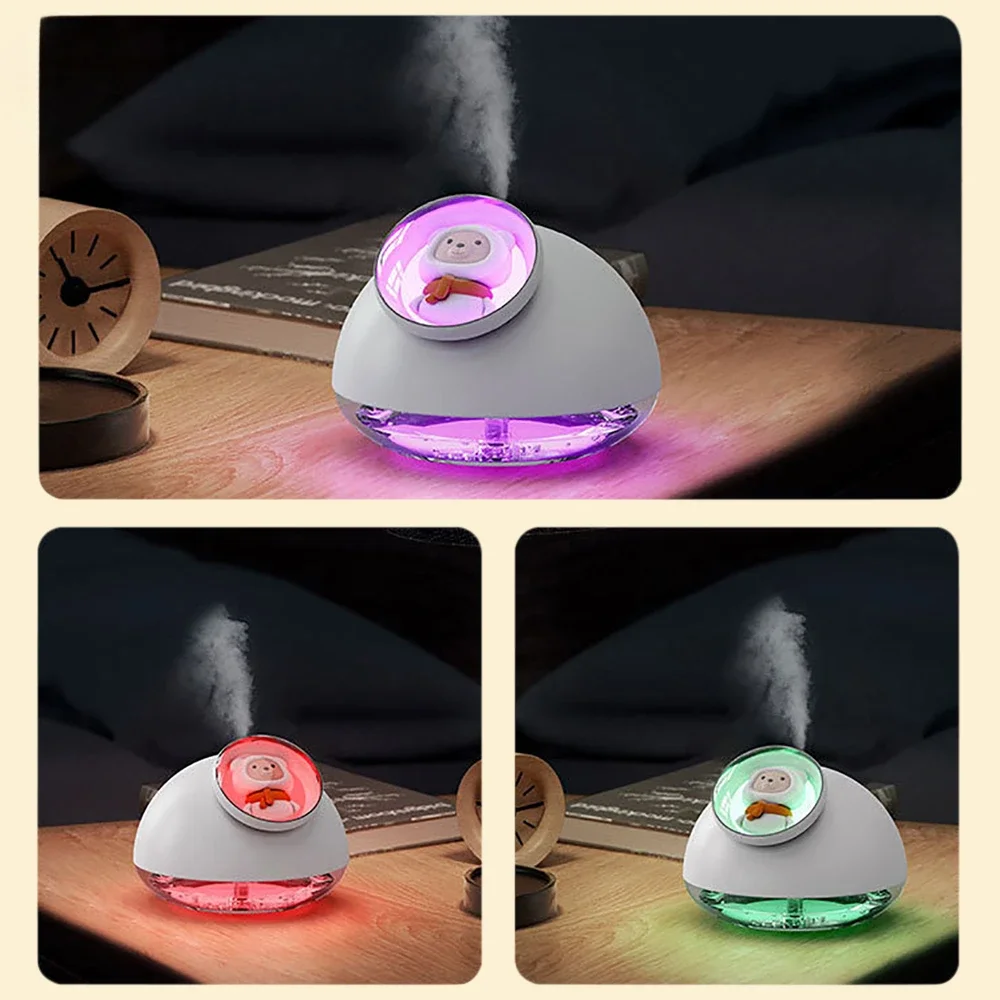 Новый ультразвуковой USB-увлажнитель воздуха с цветной подсветкой для офиса, дома, автомобиля, настольного мини-увлажнителя воздуха