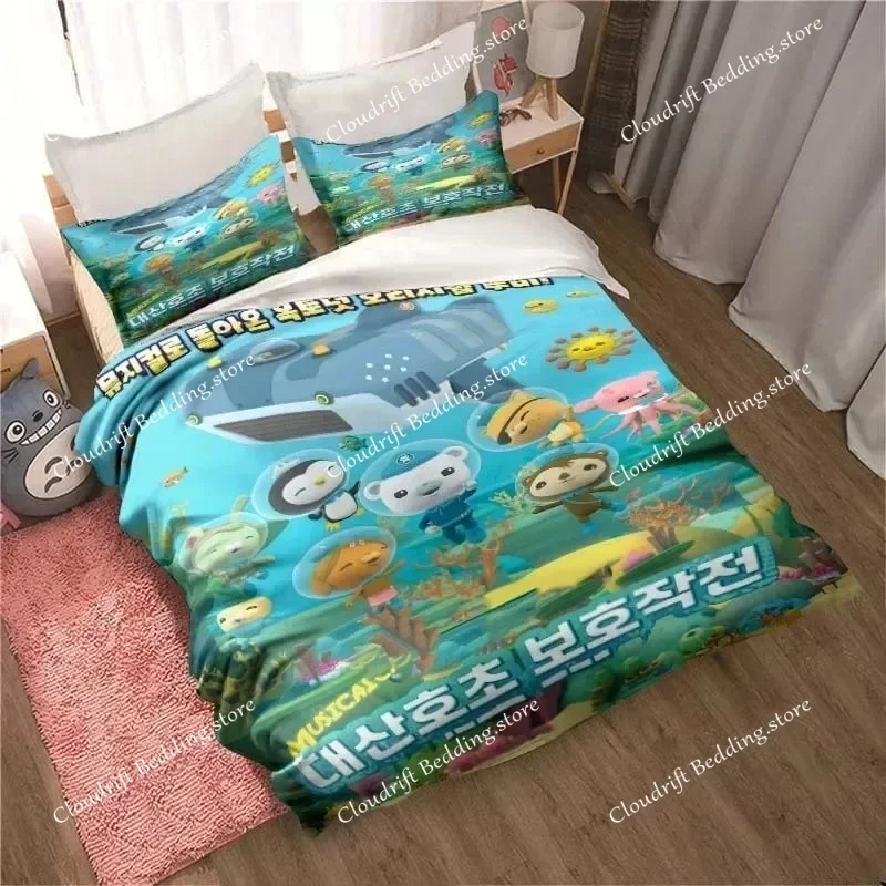 Cartoon The Octonauts Duvet Cover Pillowcase Barnacles Bedding Set Adult Boy Girl Bedroom Decoration Gift Single Double Size026 4