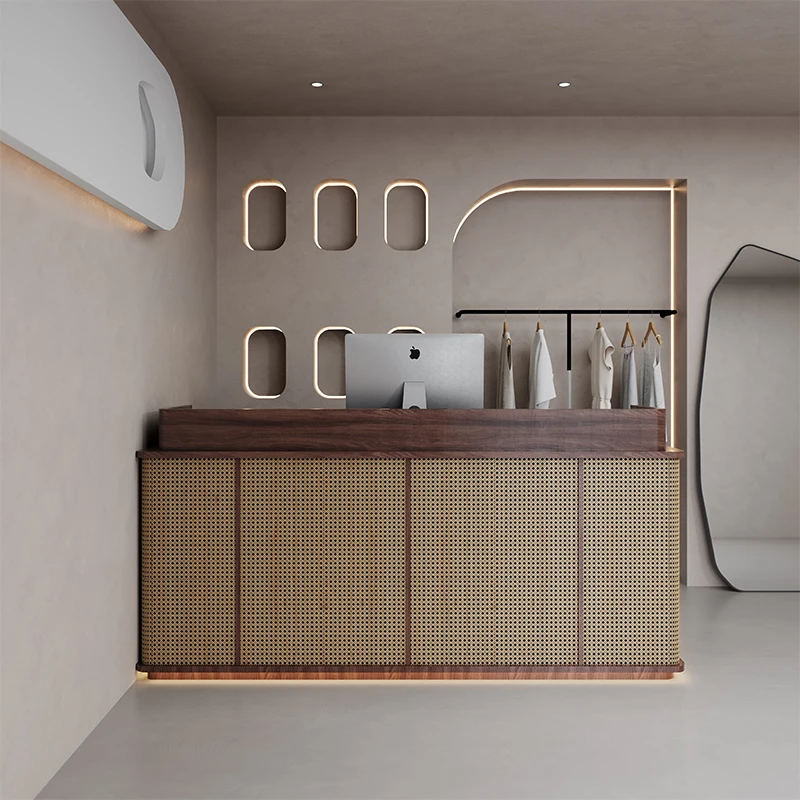 Aesthetic Center Decor Counter Table Cheap Desk Help Lectern Simple Reception Salon Modern Bank Recepcja Office Furniture Long